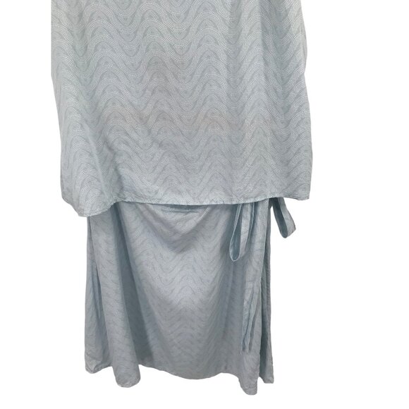 Patagonia Women's Blue 2 pc set Sleeveless top june lake wrap skirt size large - Picture 10 of 12